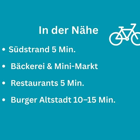 شقة Huus Binnensee Og2 - Dachwohnung Mit Wasserblick - Lesesessel & Wlan - Fuer Paare - Ruhige Lage - Suedstrand 5 Min Mit Rad فيهمارن