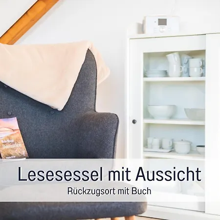Appartement Huus Binnensee Og2 - Dachwohnung Mit Wasserblick - Lesesessel & Wlan - Fuer Paare - Ruhige Lage - Suedstrand 5 Min Mit Rad *
