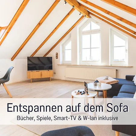 Appartement Huus Binnensee Og2 - Dachwohnung Mit Wasserblick - Lesesessel & Wlan - Fuer Paare - Ruhige Lage - Suedstrand 5 Min Mit Rad *