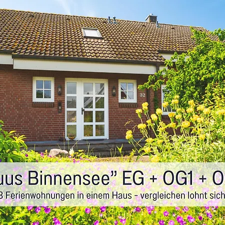 Διαμέρισμα Huus Binnensee Og2 - Dachwohnung Mit Wasserblick - Lesesessel & Wlan - Fuer Paare - Ruhige Lage - Suedstrand 5 Min Mit Rad *