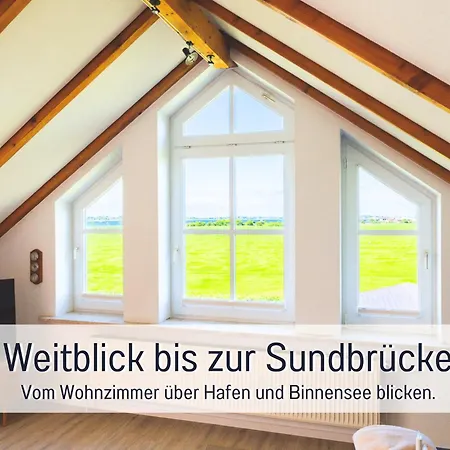 Huus Binnensee Og2 - Dachwohnung Mit Wasserblick - Lesesessel & Wlan - Fuer Paare - Ruhige Lage - Suedstrand 5 Min Mit Rad