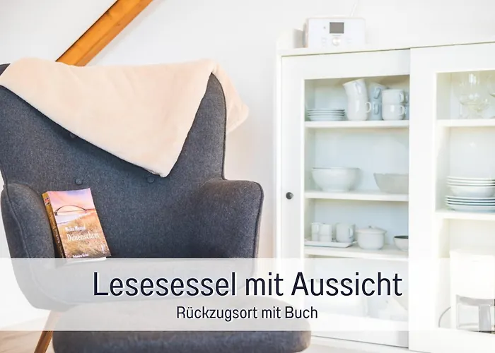 Apartment Huus Binnensee Og2 - Dachwohnung Mit Wasserblick - Lesesessel&wlan - Für Paare - Ruhige Lage - Südstrand 5 Min Mit Rad *