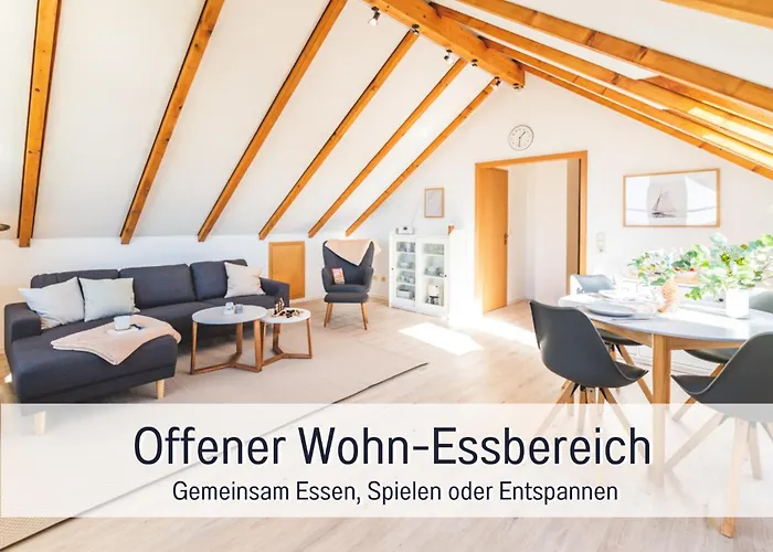 Huus Binnensee Og2 - Dachwohnung Mit Wasserblick - Lesesessel&wlan - Für Paare - Ruhige Lage - Südstrand 5 Min Mit Rad Fehmarn
