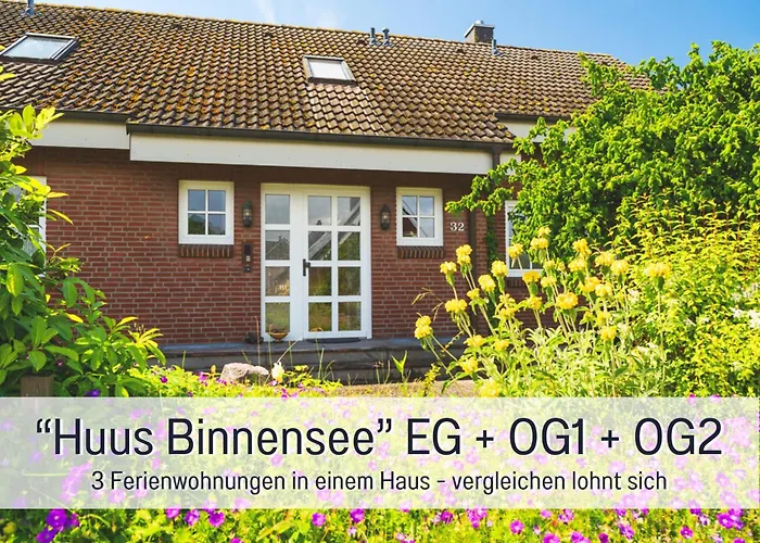Apartment Huus Binnensee Og2 - Dachwohnung Mit Wasserblick - Lesesessel&wlan - Für Paare - Ruhige Lage - Südstrand 5 Min Mit Rad *